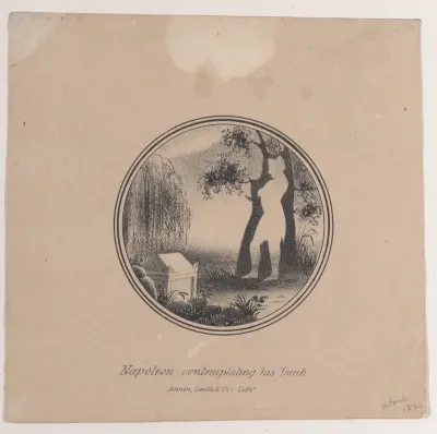 Hidden silhouette of Napoleon contemplating his tomb