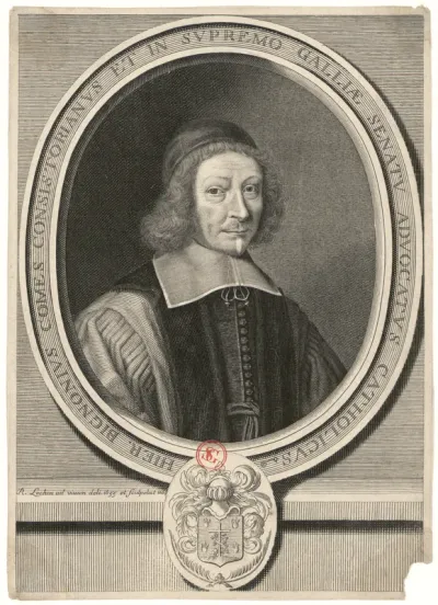 Hier. Bignonius comes consistorianus et in supremo Galliae senatu advocatus catholicus. R. Lochon ad vivum deli. 1655 et sculpebat 1664