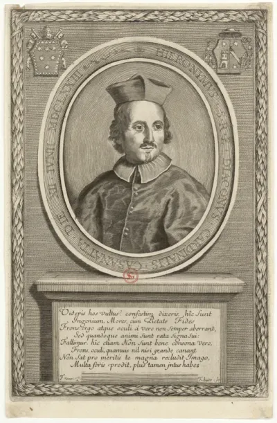 Hieronymus S. R. E. Diaconus Cardinalis Casanata [...] F. Voet P. F. Houat Sc.