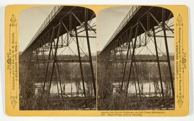 High Bridge at Fort Snelling, No. 1517 from the series "Among the Bluff Scenery of the Upper Mississippi"