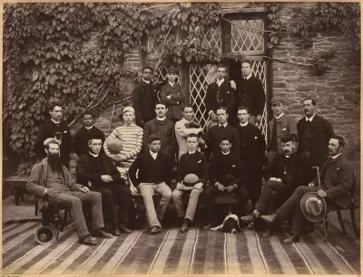 High Class Students and Teachers at Bishop Cotton School, Shimla (verso)