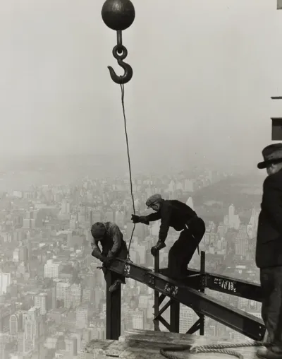 High on the Empire State Building, N.Y.