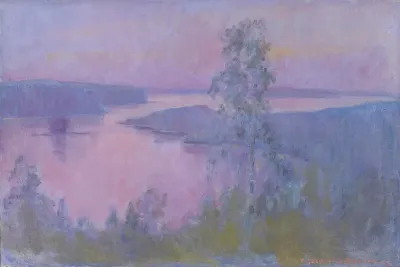 Hiidenvesi auringonlaskun jälkeen