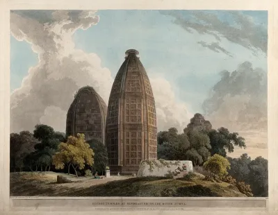 Hindu temples at Bindraban on the river Jumna, India