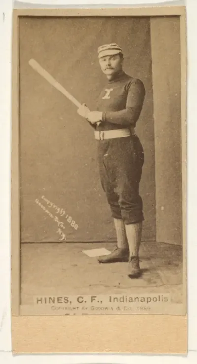 Hines, Center Field, Indianapolis, from the Old Judge series (N172) for Old Judge Cigarettes
