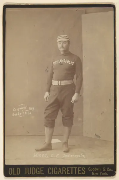Hines, Center Field, Indianapolis, from the series Old Judge Cigarettes