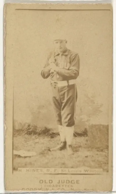 Hines, Right Field, St. Louis Whites, from the Old Judge series (N172) for Old Judge Cigarettes