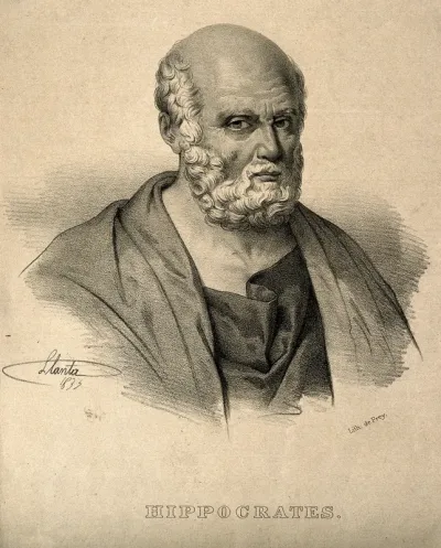 Hippocrates. Lithograph by J. Llanta, 1835
