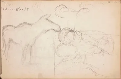 Hirvi. Todennäköisesti 1905-08