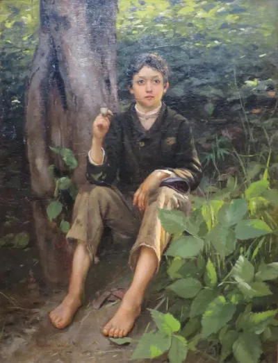 His First Smoke