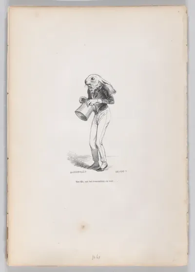 His son, who looked like him in every way ..., from "Scenes from the Private and Public Life of Animals"