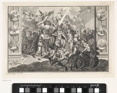 Historische allegorie met George II Augustus