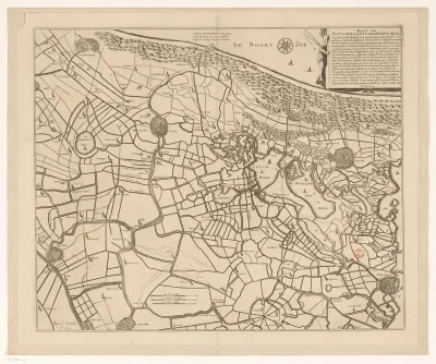 Historische kaart van een deel van Zuid- en Noord-Holland