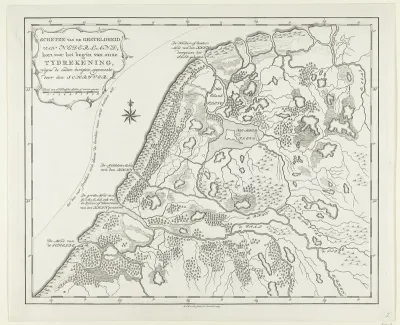 Historische kaart van Nederland aan het begin van de jaartelling