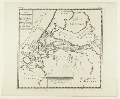 Historische kaart van Nederland ten tijde van keizer Nero