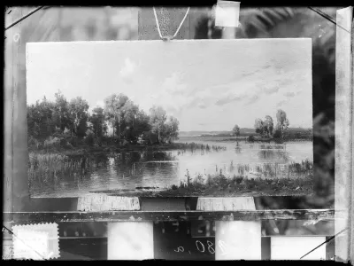 Hjalmar Munsterhjelm: "Järvemaisema", ajoitus n. 1889-1899
