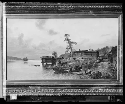Hjalmar Munsterhjelm: "Kukkionjärvellä (Kukkionjärvi)", ajoitus n. 1883-1889