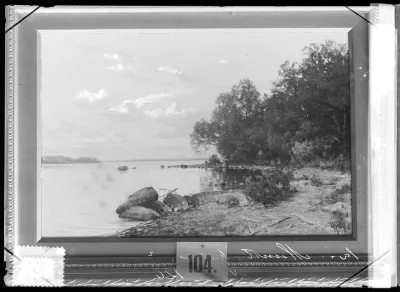 Hjalmar Munsterhjelm: "Rantakuva Saimaalta (Rantakuva)", ajoitus n. 1883-1889