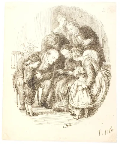 Højtlæsning. Familiegruppe