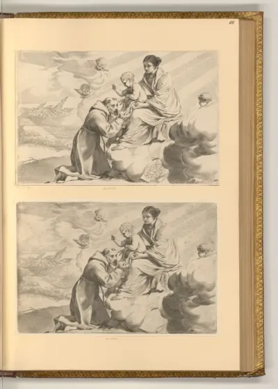 Hl. Franz von Assisi vor Maria mit dem Kind