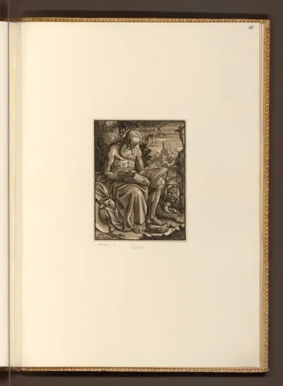 Hl. Hieronymus in der Wüste lesend