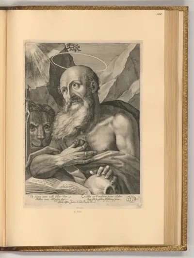 Hl. Hieronymus mit einem Stein
