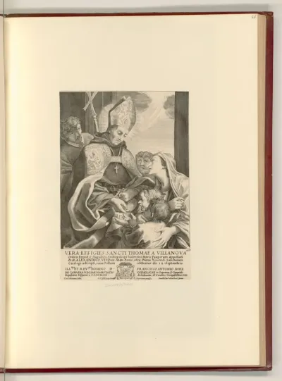 Hl. Thomas García von Villanova Almosen verteilend