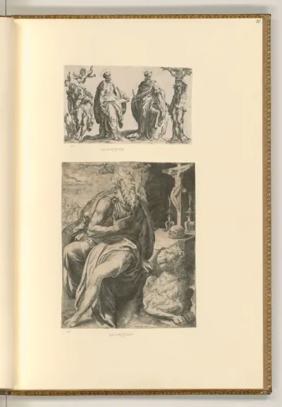 Hll. Rochus, Paulus, Petrus und Sebastian; Hl. Hieronymus