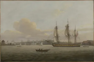 HMS 'Pomone' off Greenwich