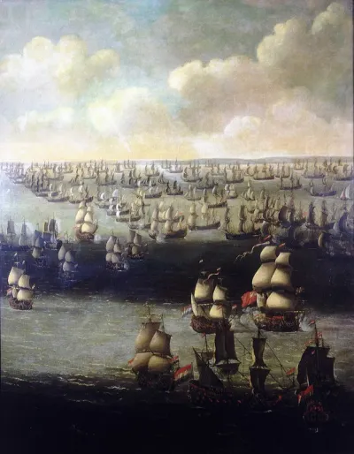 HMS Tiger attacked by eight Dutch privateers, 26 August 1672