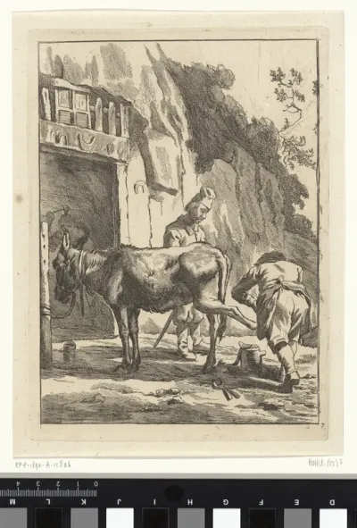 Hoefsmid en een ezel