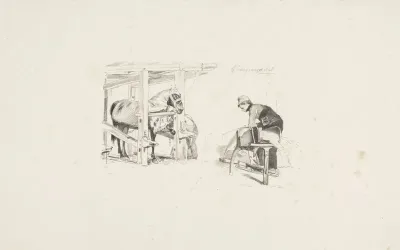 Hoefsmid en vlasbraker