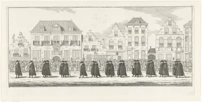 Hofdienaren in de lijkstoet van Anna van Hannover te Delft, 1759