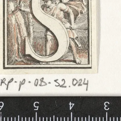 Hofdletter S met beeltenis van Aeneas