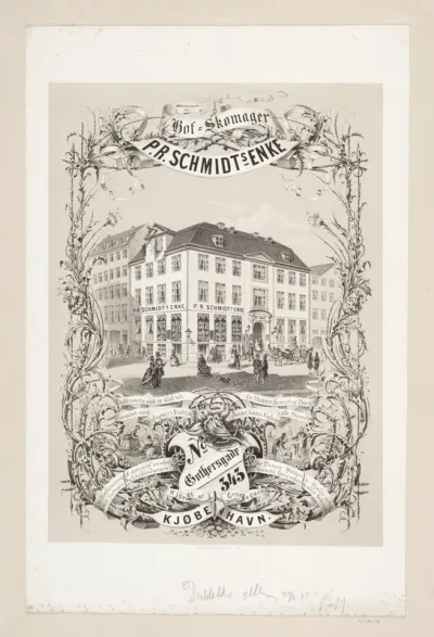 Hofskomager P.R. Schmidts Enke, reklameplakat