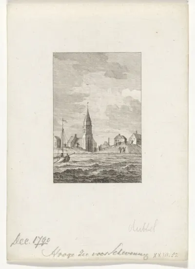 Hoge zee voor Scheveningen, 1790