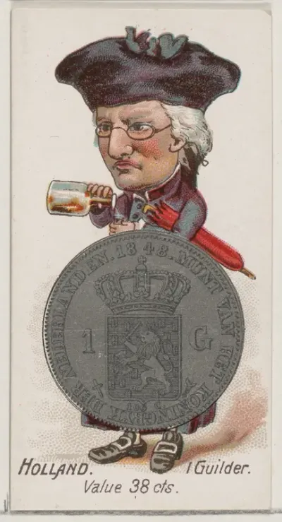 Holland, 1 Guilder, from the series Coins of All Nations (N72, variation 1) for Duke brand cigarettes