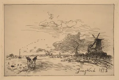 Holland Canal, near Rotterdam (Canal de Hollande, pres de Rotterdam (Hiver))