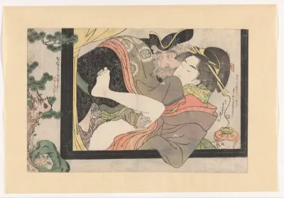 Hollander met een Japanse courtisane