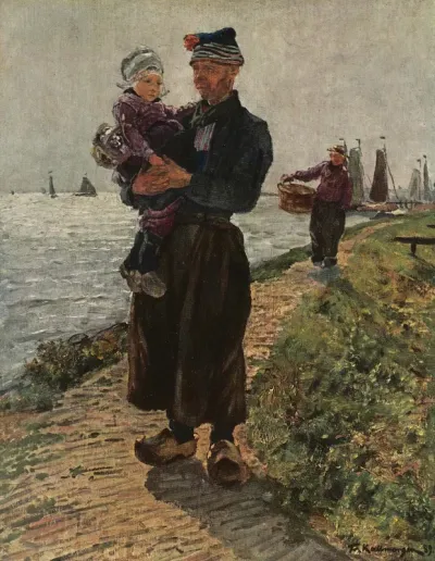 Holländischer Fischer mit Kind