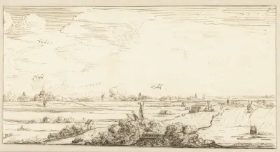 Hollands panoramisch landschap