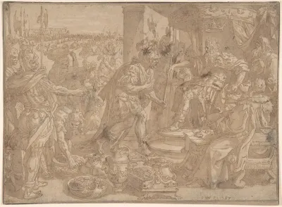 Holofernes before Nebuchadnezzar (Judith 2:4-13)
