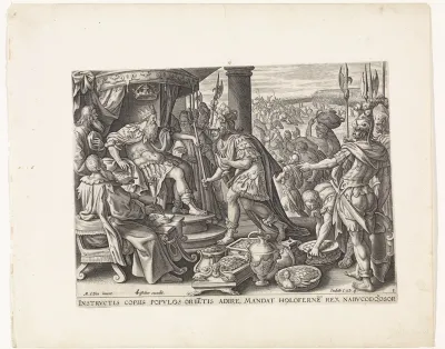 Holofernes voor Nebukadnessar