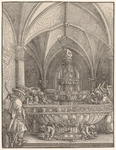 Holy Family at a Fountain