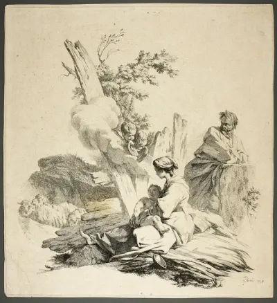 Holy Family with Angels