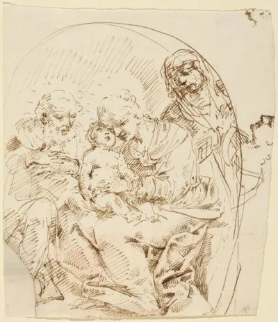 Holy Family with Saint Anne and Female Head in Profile