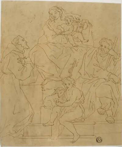 Holy Family with Saint Francis of Assisi and the Infant John the Baptist