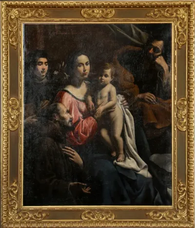 Holy family with St. Francis and St. Clare of Assisi