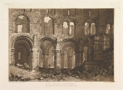Holy Island Cathedral, part III, plate 11 from "Liber Studiorum"