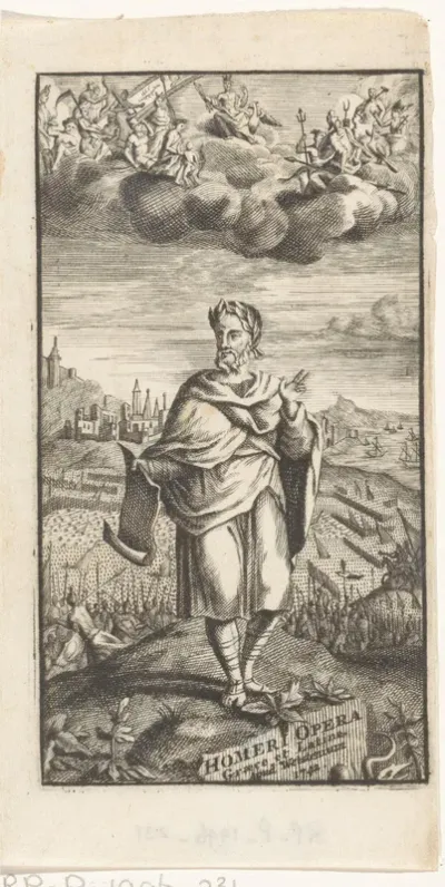 Homerus met papierrol